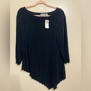 Chico’s black knit top size 3